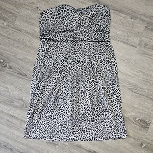 Kismet Black and White Strapless Dress